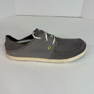 Olukai Nohea Lace Mesh Shoes, Mens Size 14, Grey, 0242-RKRK, Laces, Slip On